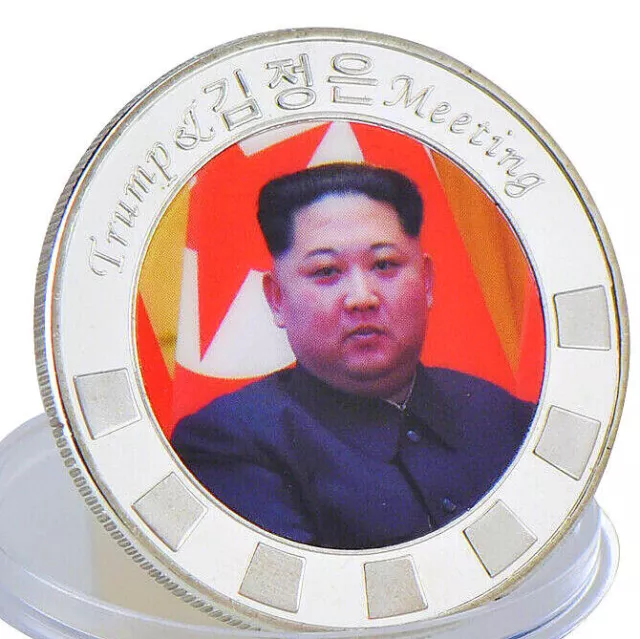 ★★ GROSSE MEDAILLE PLAQUéE ARGENT : KIM JONG UN (CDN) ★★ F