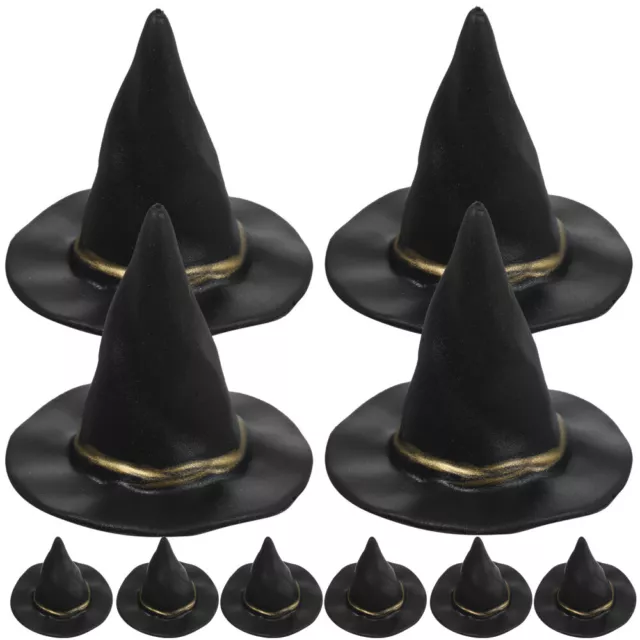 10 Mini Witch Hats & Cauldron Candy Jars for Halloween Party Favors-ET