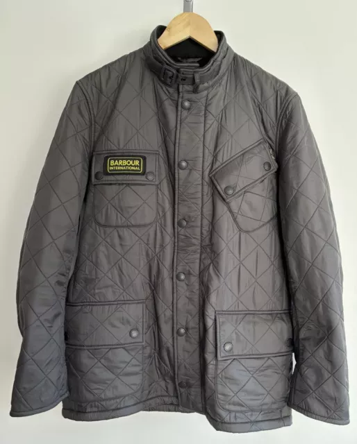 Barbour International “Ariel” Polarquilt Fleece Lined Jacket Dark Grey Medium