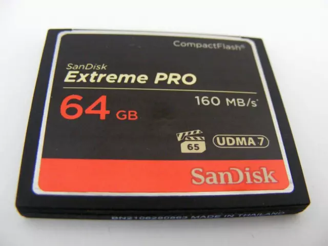 64GB Compact Flash Card Extreme PRO UDMA 7 ( 64 GB CF Karte ) SanDisk gebraucht