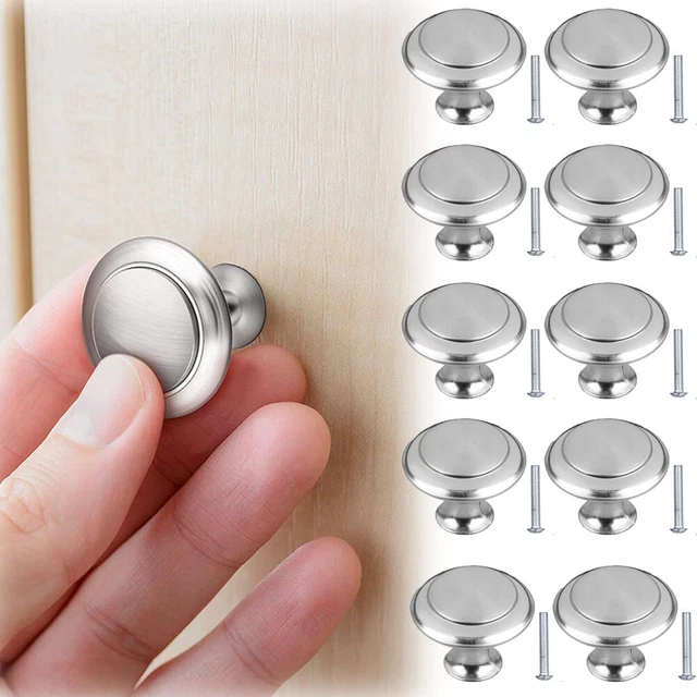 10PCS Cabinet Knobs Drawer Pulls Door Handles Kitchen Hardware Brushed Nickel