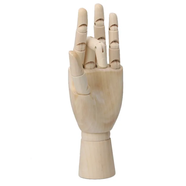 Wooden Hands Left Model Wood Hands Jointed Moveable Fingers