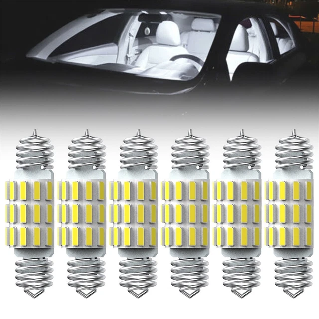 6X 31MM-36MM  LED Interior License Plate Light Super White Festoon Bulbs