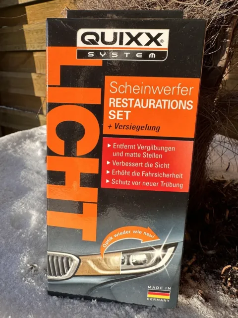 Quixx Scheinwerfer Restaurations Kit Aufbereitung Reparatur Set Headlight Polish