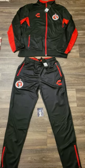 NWT Charly Club Tijuana Xolos Xoloitzcuintles Travel Warm-Up Suit Jacket Pant L