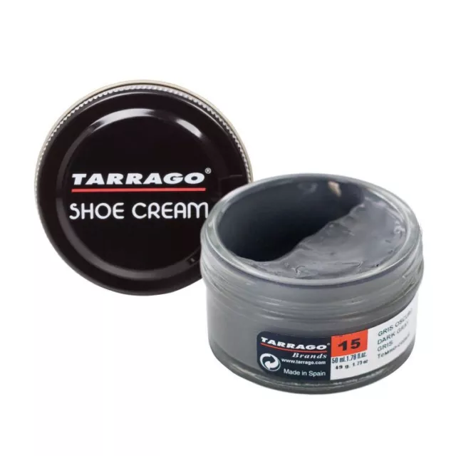 Crema para Calzado Zapatos numero 15 GRIS OSCURO Betún Marca Tarragó 50 ml.