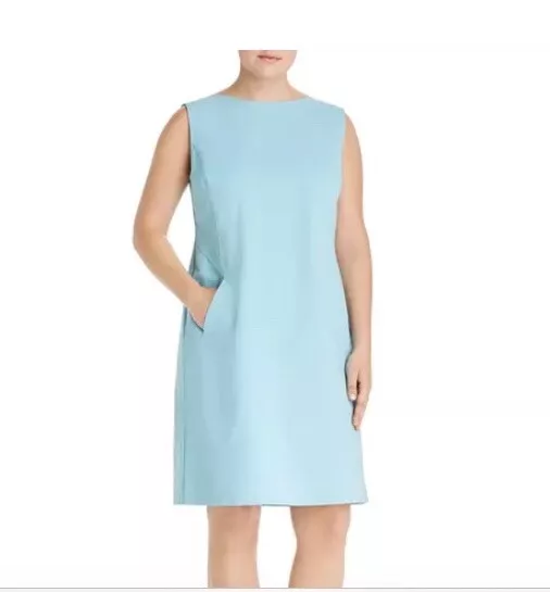 Lafayette 148 New York ENSLEY Blue Shift Dress NWOT  Size 14