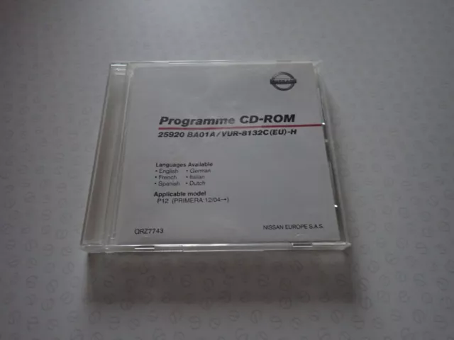 Genuine Nissan Programme CD-ROM Software Disc 25920  (T195)
