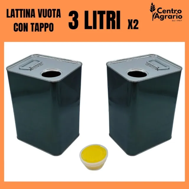 LATTINA LATTA CONTENITORE Olio Di Oliva 5 Litri 12 Pezzi Con Tappo  Tappi+Hobby EUR 45,99 - PicClick IT