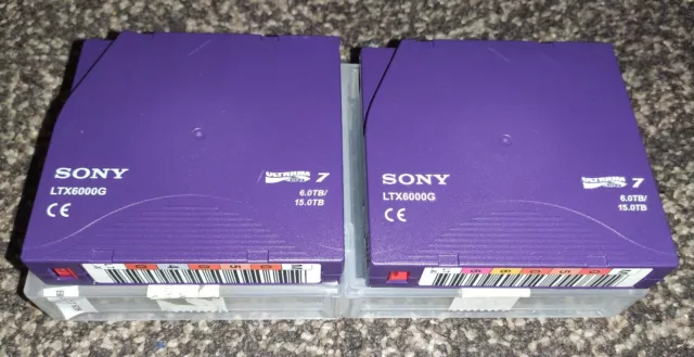 Lot de 2  sony LTX6000G  Cartouche de sauvegarde LTO-7 Ultrium 7- 6 TB / 15 TB