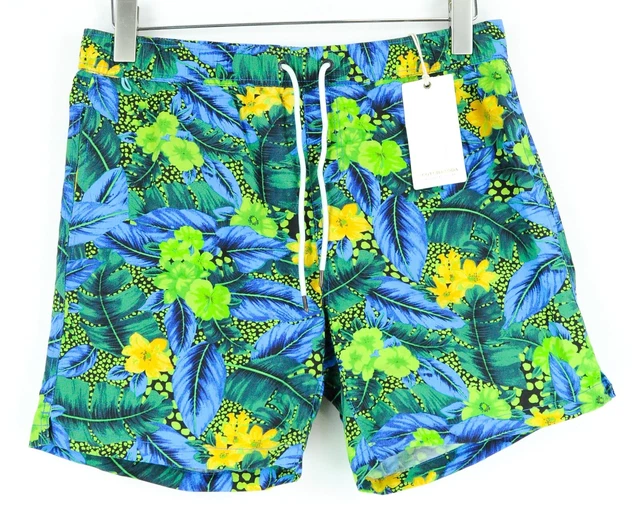 SCOTCH & SODA Ams Couture S Hommes Maillot de Bain Vert à Motifs Coton