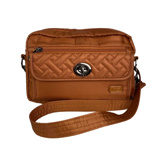 Lug Burnt Orange Sienna Switch Quilted Convertible Crossbody Bag