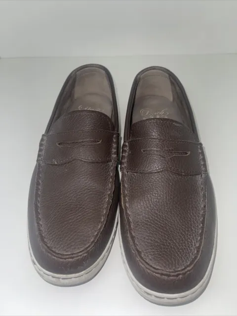 COLE HAAN GRAND OS Pinch Maine Classic Brown Leather Penny Loafers Mens ...
