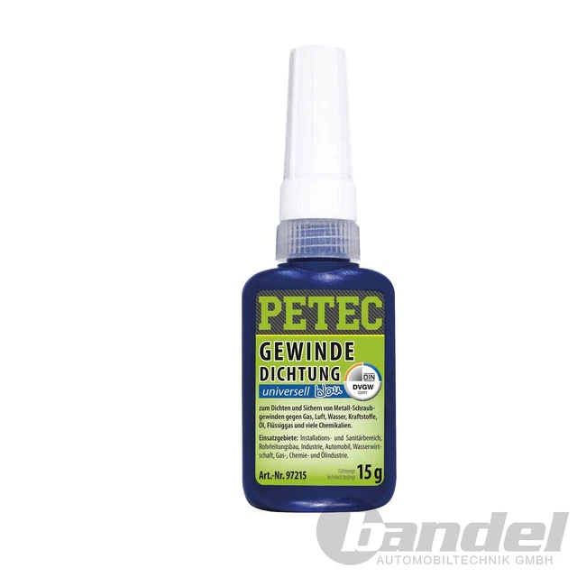1x 15g GUARNIZIONE FILETTATA PETEC BLU GUARNIZIONE LIQUIDA MEDIA RESISTENZA ADESIVO
