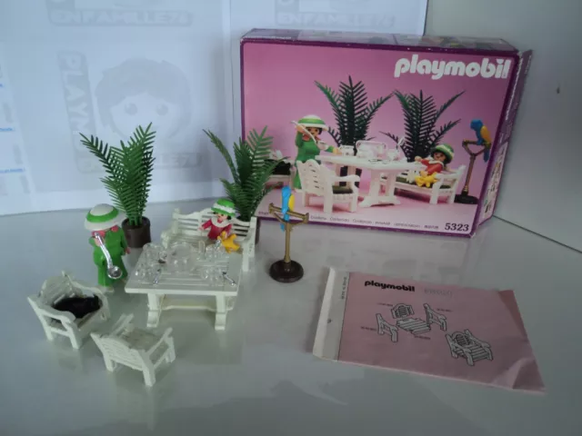 PLAYMOBIL vintage 1900 belle époque la terrasse set 5323 de 1990 / boîte notice