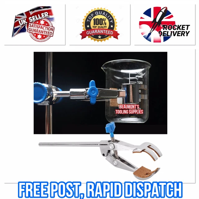 LABORATORY TEST TUBE Clamp Chemistry Science Four Prong FREE POST RAPID