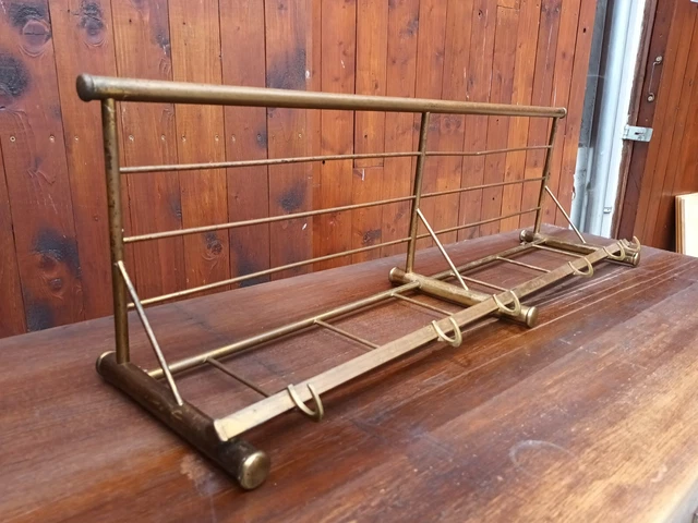 Guardaroba vintage anni 60 guardaroba da parete corridoio ottone legno metà secolo