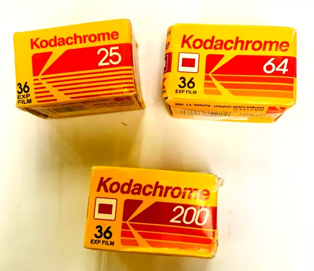 Kodak Kodachrome 25/64/200 ISO For Color Slides 135 36 Exps. 89-95 - 1 of each