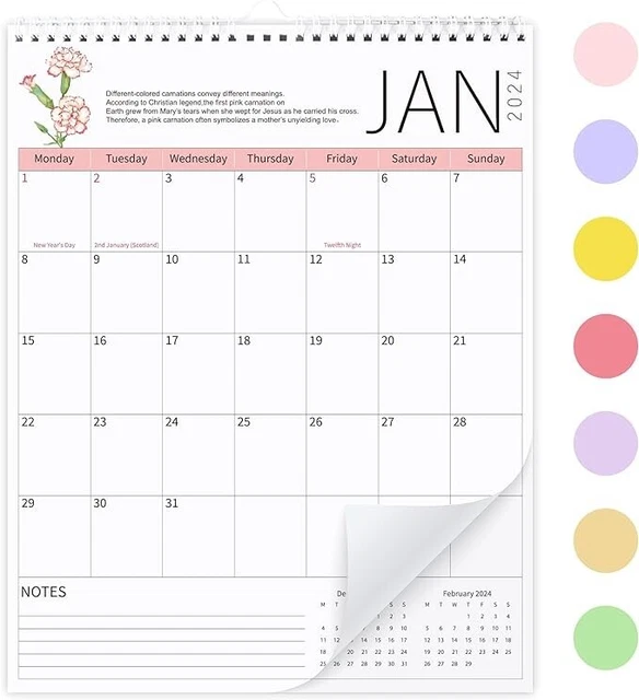 CALENDARIO 20242025 CALENDARIO da parete 18 mesi da gennaio 2024 a