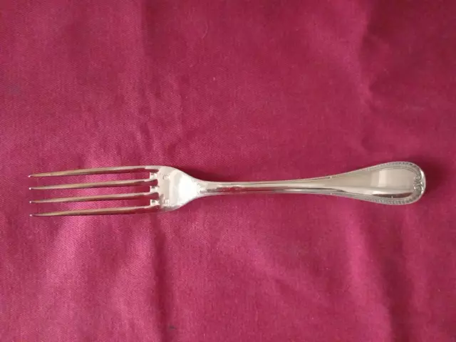 1 fourchette de table en métal argenté Christofle modèle Malmaison