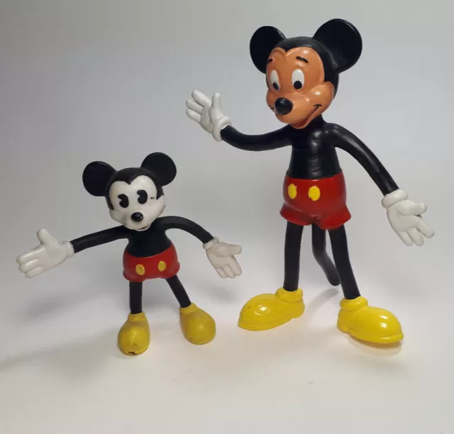 Biegefiguren 1xGroß und 1xKlein Micky Maus Disney Bulli und Bulliland W.Germany