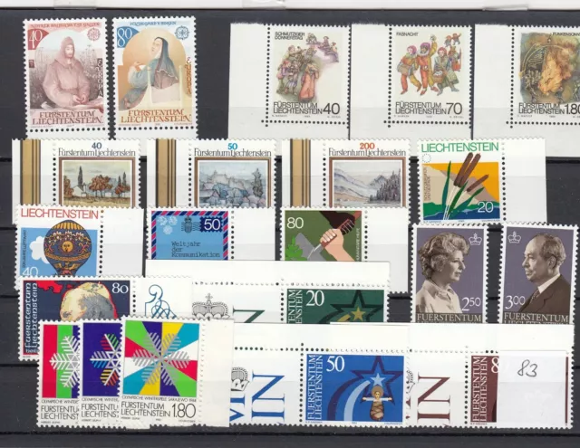 Liechtenstein 1983 Jahrgang  postfrisch