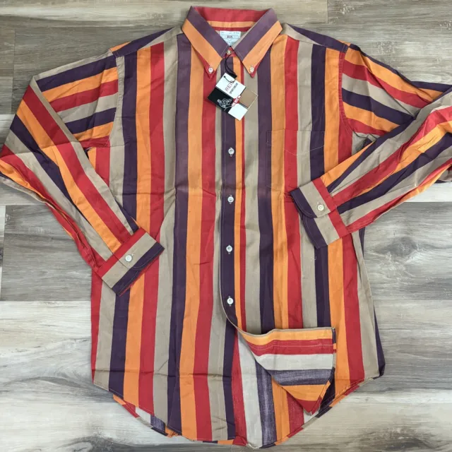 Vintage 1960s Button Down Collar Shirt Mens Medium Reis Sportswear15-15.5