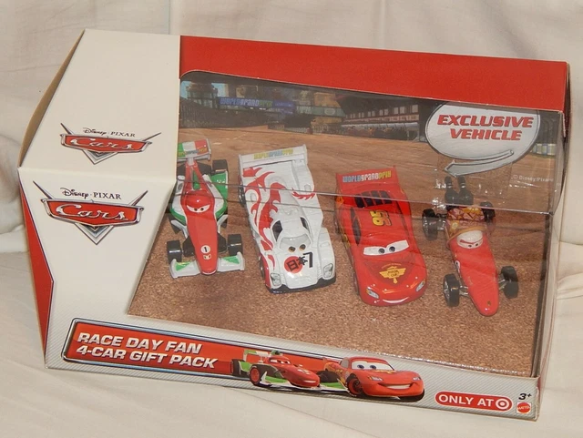 DISNEY PIXAR CARS Race Day Fan 4-Car Gift Pack $49.99 - PicClick