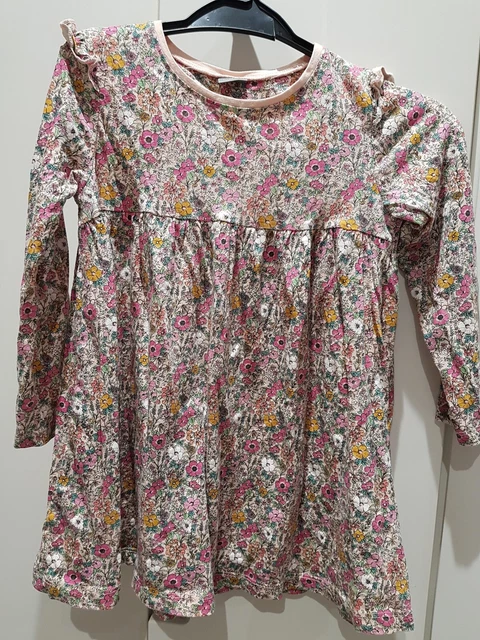 Girls Next Multicoloured Ditsy Floral Print Long Sleeved Dress for Age 4-5 Years