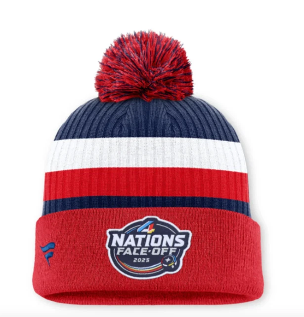 NHL HOCKEY 4 Nations Face Off Tournament 2025 Toque Cuffed Hat TEAM USA