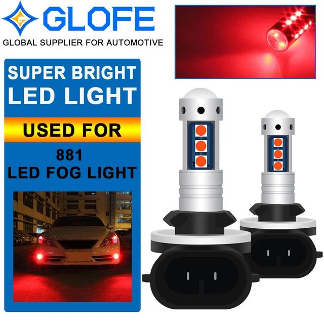 881 886 894 LED 15SMD RED Fog Light Bulbs Car RED Driving Lamps DRL HIGH POWER