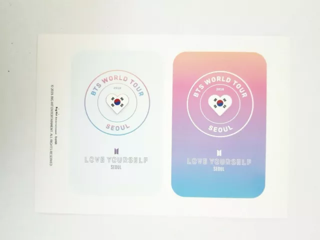 K-Pop Bts World Tour In Seoul "Love Yourself" Official Bts Sticker