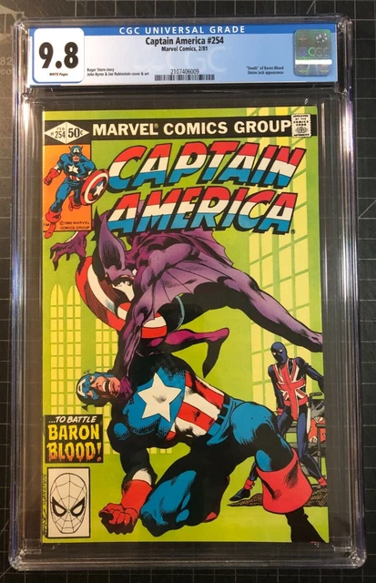 Captain America #254 (1981) · CGC 9.8 White Pages · Classic John Byrne Cover