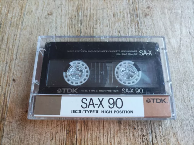 1x  TDK SA-X  90 TYPE II CHROME BLANK AUDIO CASSETTE VIERGE TAPE USED 1988