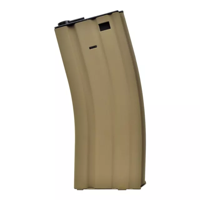 Caricatore Maggiorato Softair In Metallo  Tan 300 Pallini Cqb Scar Cm16 M4 Deser