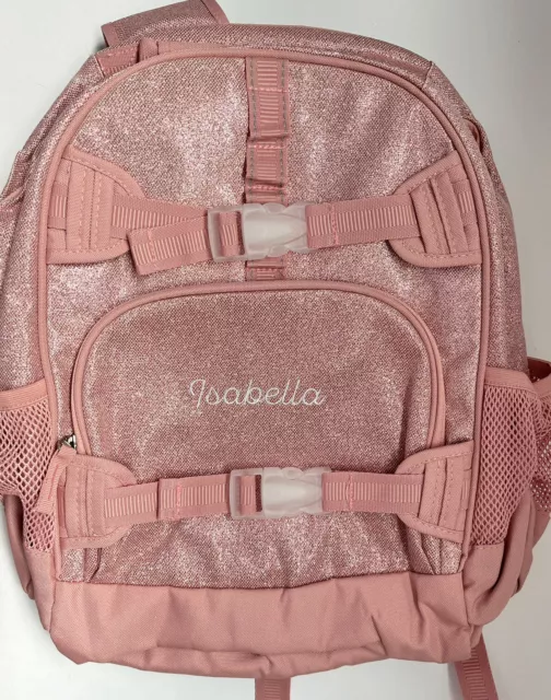 Pottery Barn Kids Mackenzie Large Backpack Pink Sparkle Glitter *Isabella* New