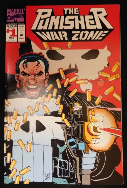 Punisher War Zone 1 Marvel Comic Die-Cut Chuck Dixon Romita Jr Janson 1992 Nm
