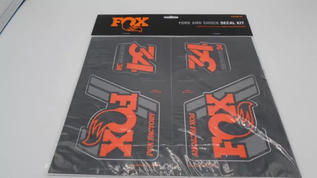 Fox Racing Shox Heritage Fork and Shock Decal Kit Orange, One Size