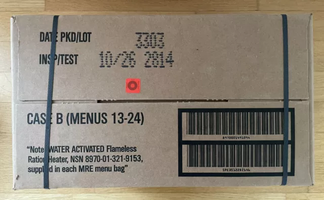 US MRE, EPA, Ready-to-eat, Insp.Test 10/2026, CaseB (Menue 13-24) Info s. Text