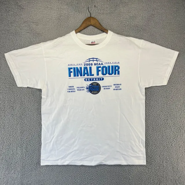 Final Four Shirt Mens Extra Large White Detroit UNC Michigan State UCONN Logo