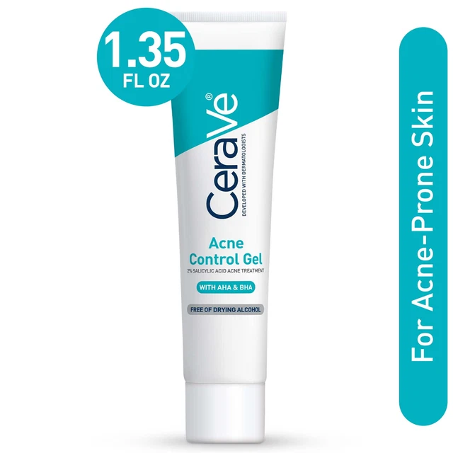 CERAVE SALICYLIC ACID Acne Control Gel Treatment, Acne Treatment, 1.35