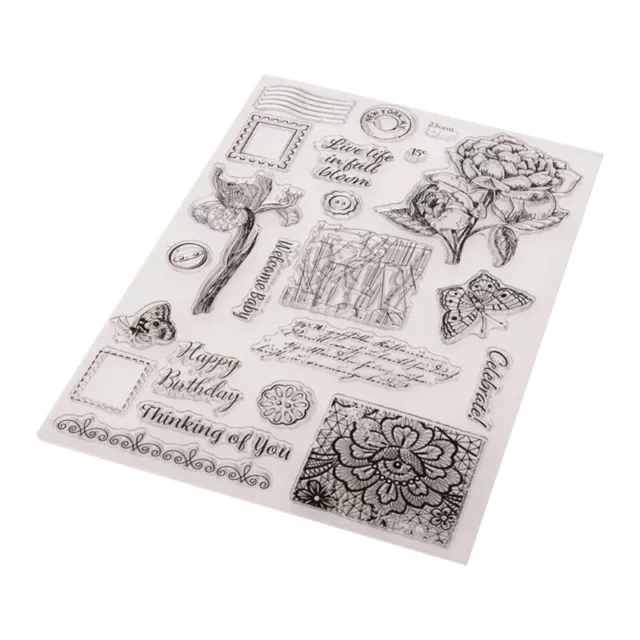 Transparent Silicone Stamps Sentiment Words Clear Stamp for DIY Seal Card Making 3