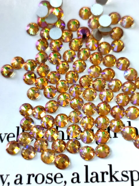 SS16 Crystals Topaz AB Non-Hotfix AAAAA Rhinestones Beads Flatbacks 100 pc