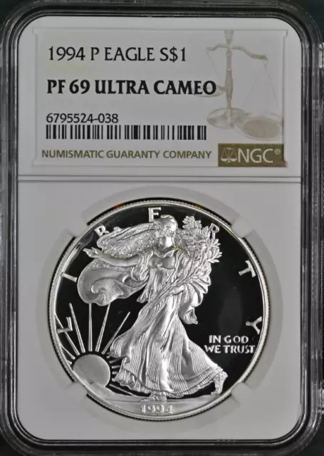 1994 P PROOF Silver Eagle - Ngc Pf 69 $190.87 - PicClick AU