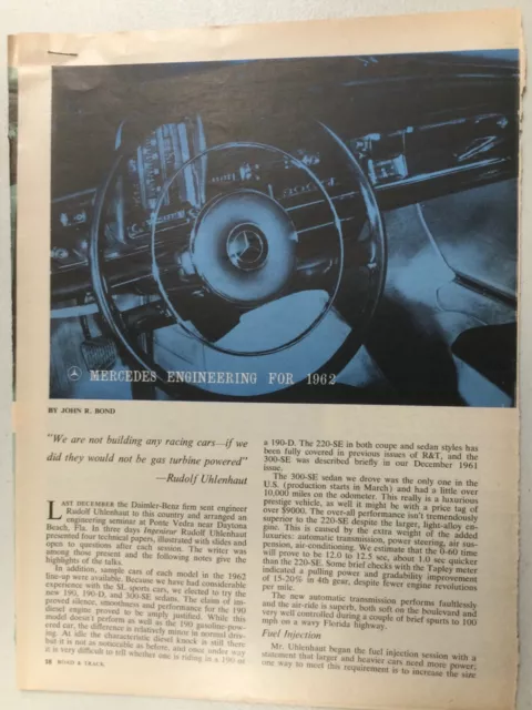 MBArt48 Article 1962 Mercedes Benz Engineering For 1962 March 1962 5 page