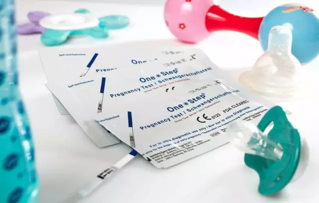 10 bandelettes de test de grossesse kits de test d'urine ultra sensibles - une étape 2