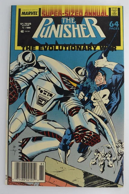 Marvel comics - The Punisher Annual 1 - 1988 - The Evolutionary War - NEWSSTAND!