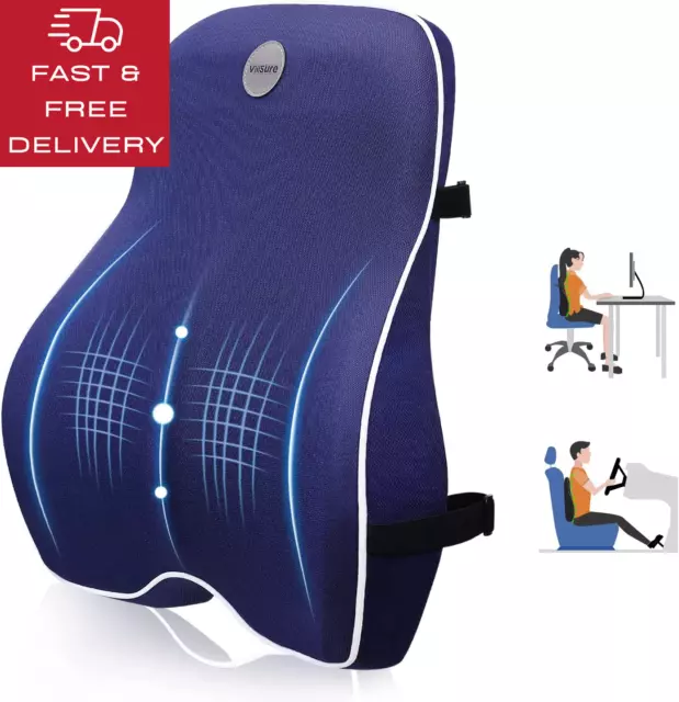 Lumbar Support Pillow Back Cushion for Office Chair,Car,Computer Memory Foam