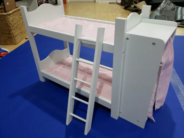 Doll Bunk Beds with Ladder & Storage Armoire - Badger Basket Co. Model 01856