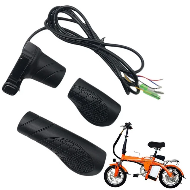 Poignée Accélérateur Vélo Électrique - Écran LCD Tension, 36V/48V/60V | 8 Broches 3 Vitesses